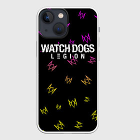 Чехол для iPhone 13 mini с принтом WATCH DOGS LEGION   ВОТЧ ДОГС в Новосибирске,  |  | dogs | game | games | glitch | hacker | legion | logo | ubisoft | watch | вотч | глитч | догс | игра | игры | легион | лого | логотип | символ | хакер | хакеру