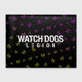 Обложка для студенческого билета с принтом WATCH DOGS LEGION   ВОТЧ ДОГС в Новосибирске, натуральная кожа | Размер: 11*8 см; Печать на всей внешней стороне | dogs | game | games | glitch | hacker | legion | logo | ubisoft | watch | вотч | глитч | догс | игра | игры | легион | лого | логотип | символ | хакер | хакеру