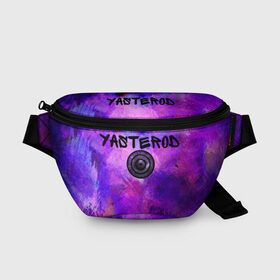 Поясная сумка 3D с принтом YASTEROD full paint в Новосибирске, 100% полиэстер | плотная ткань, ремень с регулируемой длиной, внутри несколько карманов для мелочей, основное отделение и карман с обратной стороны сумки застегиваются на молнию | eye | paint | purple | rinnegan | yasterod | глаз | краска | риннеган | фиолетовый