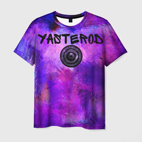Мужская футболка 3D с принтом YASTEROD full paint в Новосибирске, 100% полиэфир | прямой крой, круглый вырез горловины, длина до линии бедер | eye | paint | purple | rinnegan | yasterod | глаз | краска | риннеган | фиолетовый