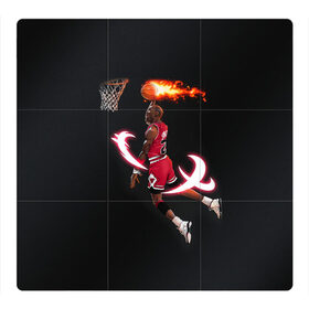 Магнитный плакат 3Х3 с принтом MICHAEL JORDAN в Новосибирске, Полимерный материал с магнитным слоем | 9 деталей размером 9*9 см | Тематика изображения на принте: jordan | michael | michael jordan | nba | баскетбол | баскетболист | джордан | защитник | майкл | майкл джордан | нба