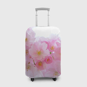 Чехол для чемодана 3D с принтом Сакура в Новосибирске, 86% полиэфир, 14% спандекс | двустороннее нанесение принта, прорези для ручек и колес | красивые | лето | летоахлето | летовернись | летожара | летонеуходи | летоцветы | леточко | любовь | много | много цветов | насекомые | радость | сакура | цветы