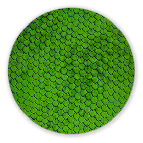Коврик для мышки круглый с принтом зелёная чешуя  в Новосибирске, резина и полиэстер | круглая форма, изображение наносится на всю лицевую часть | чешуя | чешуя ящерицы
