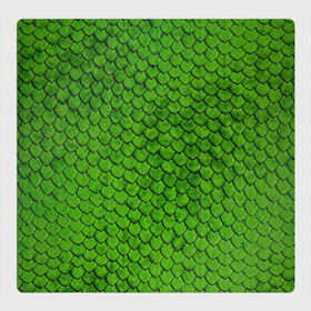 Магнитный плакат 3Х3 с принтом зелёная чешуя  в Новосибирске, Полимерный материал с магнитным слоем | 9 деталей размером 9*9 см | чешуя | чешуя ящерицы