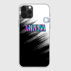 Чехол для iPhone 12 Pro Max с принтом nirvana в Новосибирске, Силикон |  | nirvana | абстракция | брызги | градиент | звук | кино | кобейн | краска | курт | курт кобейн | музыка | неон | нирвана | полосы | потерялся | рок | рок группа | смайлик | текстура | улыбка | черно белое