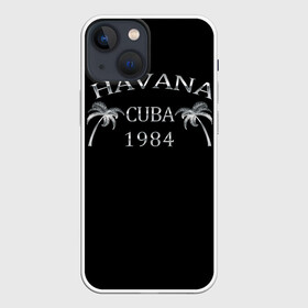 Чехол для iPhone 13 mini с принтом Havana в Новосибирске,  |  | 1981 | 1984 | cuba | havana | гавана | закат | куба | пальма | потерялся | прикол | путишествие | путишествия | серебро | че гевара | чегевара | эрнесто