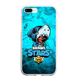 Чехол для iPhone 7Plus/8 Plus матовый с принтом BRAWL STARS LEON SHARK в Новосибирске, Силикон | Область печати: задняя сторона чехла, без боковых панелей | Тематика изображения на принте: brawl | brawl stars | brawlstars | crow | fire | flame | game | leon | loen | phoenix | shark | star | stars | акула | бравл | браво | вода | звезда | звезды | игра | леон | огонь | пламя | стар | старс | феникс