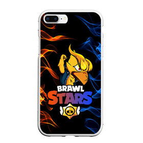 Чехол для iPhone 7Plus/8 Plus матовый с принтом BRAWL STARS PHOENIX CROW в Новосибирске, Силикон | Область печати: задняя сторона чехла, без боковых панелей | brawl | brawl stars | brawlstars | crow | fire | flame | game | leon | loen | phoenix | shark | star | stars | акула | бравл | браво | вода | звезда | звезды | игра | леон | огонь | пламя | стар | старс | феникс