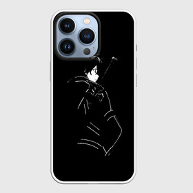 Чехол для iPhone 13 Pro с принтом Кирито в Новосибирске,  |  | art | asuna | kazuto | kirito | online | sao | sword | yuuki | асуна | кадзуто | кирито | мастера | меча | мечник | онлайн | сао | черный | юки