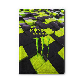 Обложка для автодокументов с принтом MONSTER ENERGY в Новосибирске, натуральная кожа |  размер 19,9*13 см; внутри 4 больших “конверта” для документов и один маленький отдел — туда идеально встанут права | energy | monster energy | кофеин | монстр | монстр энерджи | напиток | таурин | энергетик | энергетический напиток