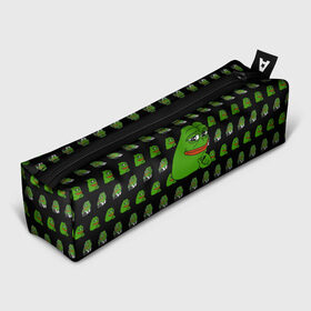 Пенал 3D с принтом Frog Pepe в Новосибирске, 100% полиэстер | плотная ткань, застежка на молнии | Тематика изображения на принте: meme | жаба | звук | лягушка | майнкрафт | мем | пепа | пепе | скин