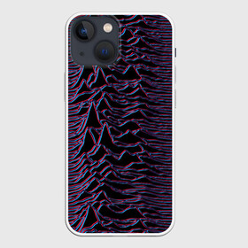 Чехол для iPhone 13 mini с принтом Joy Division Glitch в Новосибирске,  |  | Тематика изображения на принте: glitch | ian curtis | joy division | rock | unknown pleasures | глюк | иэн кёртис | рок