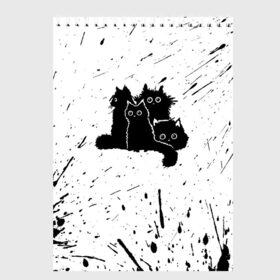 Скетчбук с принтом Черные котейки в Новосибирске, 100% бумага
 | 48 листов, плотность листов — 100 г/м2, плотность картонной обложки — 250 г/м2. Листы скреплены сверху удобной пружинной спиралью | Тематика изображения на принте: baby | cat | cute | kitty | аниме | анимешные | брызги красок | глаза | детям | животные | зверек | кавайный | киска | кот | котята | кошак | кошечка | кошка | малыши | милые | мордочка | няшные | прикольные