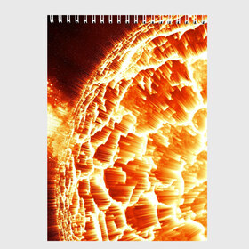Скетчбук с принтом Космический объект в Новосибирске, 100% бумага
 | 48 листов, плотность листов — 100 г/м2, плотность картонной обложки — 250 г/м2. Листы скреплены сверху удобной пружинной спиралью | planets | взрыв | взрывы | вселенная | вселенский | звезда | звёзды | космические | космический | космос | лава | мантия | огненный | огонь | пламя | планета | планеты | солнце | яркие | яркий