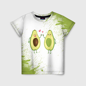 Детская футболка 3D с принтом Авокадо в Новосибирске, 100% гипоаллергенный полиэфир | прямой крой, круглый вырез горловины, длина до линии бедер, чуть спущенное плечо, ткань немного тянется | Тематика изображения на принте: авокадо | веган | еда блогеров | мемы | минимализм | прикольные картинки | прикольные надписи | растение | смешное авокадо | фрукт