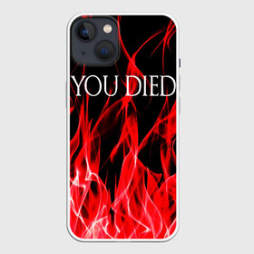 Чехол для iPhone 13 с принтом YOU DIED в Новосибирске,  |  | Тематика изображения на принте: dark souls | dark souls iii | дарк солс | дарк соулс | темные души | черные души