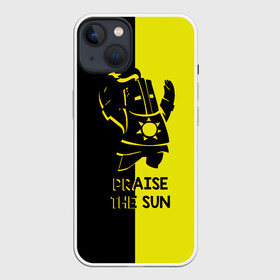 Чехол для iPhone 13 с принтом Praise the sun в Новосибирске,  |  | Тематика изображения на принте: dark souls | dark souls iii | дарк солс | дарк соулс | темные души | черные души