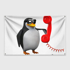 Флаг-баннер с принтом Ало это пожарная? - мем в Новосибирске, 100% полиэстер | размер 67 х 109 см, плотность ткани — 95 г/м2; по краям флага есть четыре люверса для крепления | meme | memes | ало это пожарная | мем пингвин | мемы | пингвин