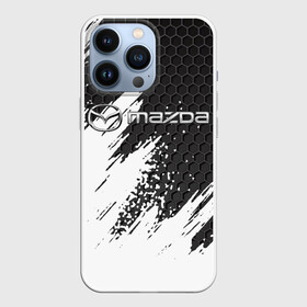 Чехол для iPhone 13 Pro с принтом MAZDA в Новосибирске,  |  | mazda | авто | автомобиль | логотип | мазда | марка | машина | надпись | текстура