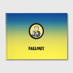 Альбом для рисования с принтом Fallout Фоллаут в Новосибирске, 100% бумага
 | матовая бумага, плотность 200 мг. | Тематика изображения на принте: boy | fallout | new vegas | nuka cola | апокалипсис | бандиты | вегас | война | градиент | девочкам | детям | игра | логотипы игр | мальчикам | оружие | парни | пистолеты | подростковые | постапокалипсис | убежище