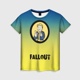 Женская футболка 3D с принтом Fallout/Фоллаут в Новосибирске, 100% полиэфир ( синтетическое хлопкоподобное полотно) | прямой крой, круглый вырез горловины, длина до линии бедер | boy | fallout | new vegas | nuka cola | апокалипсис | бандиты | вегас | война | градиент | девочкам | детям | игра | логотипы игр | мальчикам | оружие | парни | пистолеты | подростковые | постапокалипсис | убежище