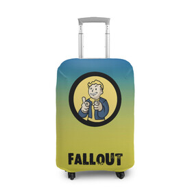 Чехол для чемодана 3D с принтом Fallout/Фоллаут в Новосибирске, 86% полиэфир, 14% спандекс | двустороннее нанесение принта, прорези для ручек и колес | boy | fallout | new vegas | nuka cola | апокалипсис | бандиты | вегас | война | градиент | девочкам | детям | игра | логотипы игр | мальчикам | оружие | парни | пистолеты | подростковые | постапокалипсис | убежище