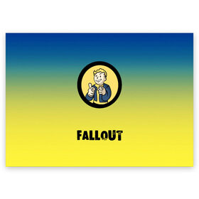 Поздравительная открытка с принтом Fallout/Фоллаут в Новосибирске, 100% бумага | плотность бумаги 280 г/м2, матовая, на обратной стороне линовка и место для марки
 | boy | fallout | new vegas | nuka cola | апокалипсис | бандиты | вегас | война | градиент | девочкам | детям | игра | логотипы игр | мальчикам | оружие | парни | пистолеты | подростковые | постапокалипсис | убежище