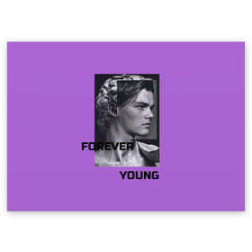 Поздравительная открытка с принтом Леонардо Ди Каприо в Новосибирске, 100% бумага | плотность бумаги 280 г/м2, матовая, на обратной стороне линовка и место для марки
 | forever young | леонардо ди каприо | лицо | эстетика
