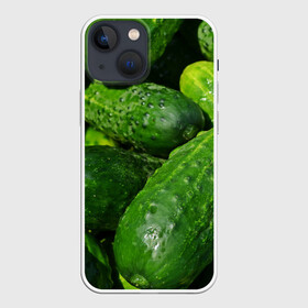 Чехол для iPhone 13 mini с принтом Огурцы в Новосибирске,  |  | Тематика изображения на принте: еда | зелень | огород | огурец | огуречик | огурцы | огурчик | огурчики | природа | растение | растения | флора