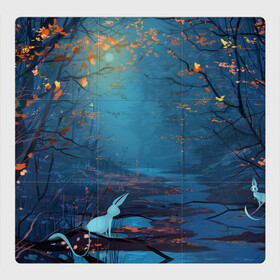 Магнитный плакат 3Х3 с принтом Forest в Новосибирске, Полимерный материал с магнитным слоем | 9 деталей размером 9*9 см | Тематика изображения на принте: абстракция | аниме | вода | гора | горы | градиент | дерево | деревья | елки | зайцы | зайчики | закат | заяц | кролик | кролики | лес | лист | листочек | листья | луна | море | на каждый день | небо | ночь