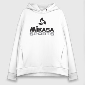 Женское худи Oversize хлопок с принтом MIKASA SPORTS в Новосибирске, френч-терри — 70% хлопок, 30% полиэстер. Мягкий теплый начес внутри —100% хлопок | боковые карманы, эластичные манжеты и нижняя кромка, капюшон на магнитной кнопке | beach | mikasa | voleybal | volleyball | волебол | волейбол | волейболист | волейболистка | воллейбол | микаса | пляжный