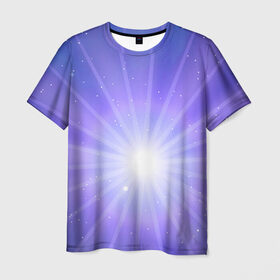 Мужская футболка 3D с принтом Космос в Новосибирске, 100% полиэфир | прямой крой, круглый вырез горловины, длина до линии бедер | kosmos | star | вселенная | звезды | космос