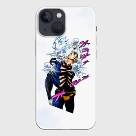 Чехол для iPhone 13 mini с принтом JoJo Bizarre Adventure в Новосибирске,  |  | anime | jojo | jojo’s bizarre adventure | аниме | анимэ | биззаре адвенчер | джо | джо джо | джоджо | джонатан джостар | дзёсукэ хигасиката | дзётаро кудзё | жожо | игги | кира | лого | манга | невероятные приключения