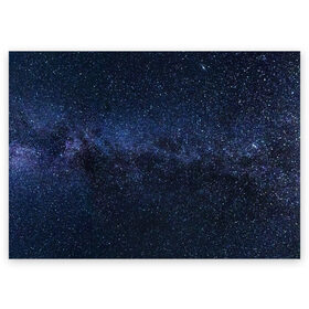 Поздравительная открытка с принтом звездное небо в Новосибирске, 100% бумага | плотность бумаги 280 г/м2, матовая, на обратной стороне линовка и место для марки
 | neon | space | stars | звезды | млечный путь