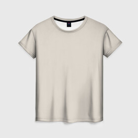 Женская футболка 3D с принтом Радуга v2 - бежевый в Новосибирске, 100% полиэфир ( синтетическое хлопкоподобное полотно) | прямой крой, круглый вырез горловины, длина до линии бедер | бежевый | без дизайна | без картинки | одноцветные | текстура
