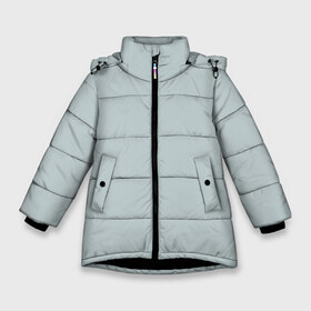Зимняя куртка для девочек 3D с принтом Радуга v5 - голубой в Новосибирске, ткань верха — 100% полиэстер; подклад — 100% полиэстер, утеплитель — 100% полиэстер. | длина ниже бедра, удлиненная спинка, воротник стойка и отстегивающийся капюшон. Есть боковые карманы с листочкой на кнопках, утяжки по низу изделия и внутренний карман на молнии. 

Предусмотрены светоотражающий принт на спинке, радужный светоотражающий элемент на пуллере молнии и на резинке для утяжки. | Тематика изображения на принте: без дизайна | без картинки | одноцветные | серый | текстура