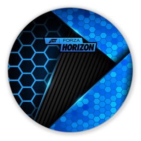 Коврик для мышки круглый с принтом Forza Horizon в Новосибирске, резина и полиэстер | круглая форма, изображение наносится на всю лицевую часть | fh4 | forza | games | horizon | playground | авто | гонки | горизонт | машины | сила | фестиваль | форза | хоризон