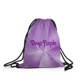 Рюкзак-мешок 3D с принтом Deep Purple в Новосибирске, 100% полиэстер | плотность ткани — 200 г/м2, размер — 35 х 45 см; лямки — толстые шнурки, застежка на шнуровке, без карманов и подкладки | deep | logo | purple | rock | whoosh | группа | знаменитости | лого | надпись | рок | текст