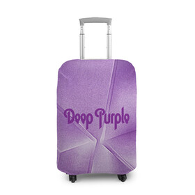 Чехол для чемодана 3D с принтом Deep Purple в Новосибирске, 86% полиэфир, 14% спандекс | двустороннее нанесение принта, прорези для ручек и колес | deep | logo | purple | rock | whoosh | группа | знаменитости | лого | надпись | рок | текст