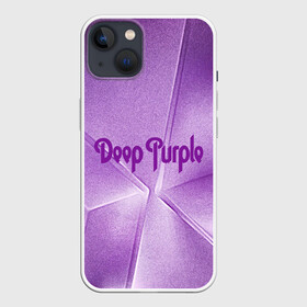 Чехол для iPhone 13 с принтом Deep Purple в Новосибирске,  |  | deep | logo | purple | rock | whoosh | группа | знаменитости | лого | надпись | рок | текст