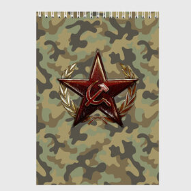 Скетчбук с принтом Советская звезда в Новосибирске, 100% бумага
 | 48 листов, плотность листов — 100 г/м2, плотность картонной обложки — 250 г/м2. Листы скреплены сверху удобной пружинной спиралью | звезда | орден | серп и молот | символика. | ссср