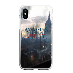 Чехол для iPhone XS Max матовый с принтом Assassin’s Creed Unity в Новосибирске, Силикон | Область печати: задняя сторона чехла, без боковых панелей | black flag | brotherhood | chronicles | creed | game | origins | revelations | rogue | syndicate | unity | valhalla | альтаир | ассасин | игры | кинжал | пираты