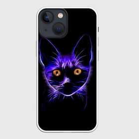 Чехол для iPhone 13 mini с принтом Дикая кошка в Новосибирске,  |  | кот | котенок | кошка
