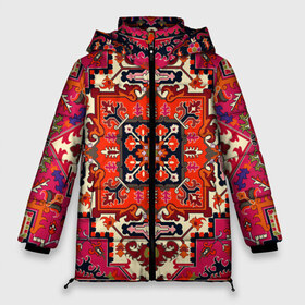 Женская зимняя куртка 3D с принтом Бордовый ковер в Новосибирске, верх — 100% полиэстер; подкладка — 100% полиэстер; утеплитель — 100% полиэстер | длина ниже бедра, силуэт Оверсайз. Есть воротник-стойка, отстегивающийся капюшон и ветрозащитная планка. 

Боковые карманы с листочкой на кнопках и внутренний карман на молнии | 90 е | 90е | бабушкин | бабушкин ковер | девяностые | ковер | ковер на стене | коврик | кружево | мягкий | орнамент | палас | пол | старый ковер | текстуры | узор | цветочки | цветы
