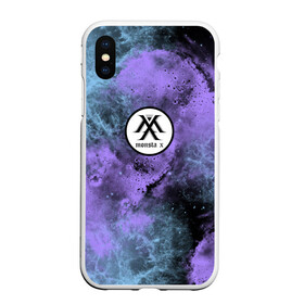 Чехол для iPhone XS Max матовый с принтом MONSTA X в Новосибирске, Силикон | Область печати: задняя сторона чехла, без боковых панелей | Тематика изображения на принте: k pop | monsta x | абстракция | к поп | кей поп | кейпоп | корея | космос | кпоп | монста икс | монста х | монста экс