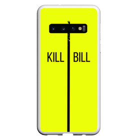 Чехол для Samsung Galaxy S10 с принтом Убить Билла в Новосибирске, Силикон | Область печати: задняя сторона чехла, без боковых панелей | kill bill | желтый | квентин тарантино | кино | фильм