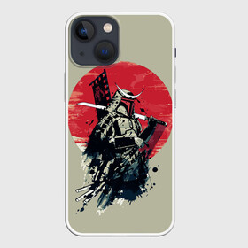 Чехол для iPhone 13 mini с принтом Samurai man в Новосибирске,  |  | бамбук | катана | сакура | самурай | япония