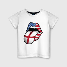 Детская футболка хлопок с принтом Английский Язык в Новосибирске, 100% хлопок | круглый вырез горловины, полуприлегающий силуэт, длина до линии бедер | american | england | english | usa | английский язык | англия | переводчик | сша | тренд | язык