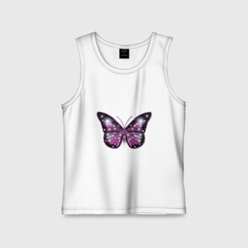 Детская майка хлопок с принтом бабочка в Новосибирске,  |  | бабочка | бабочка с распахнутыми крыльями | большая большая | большие крылья | крылья | лето | насекомое.
