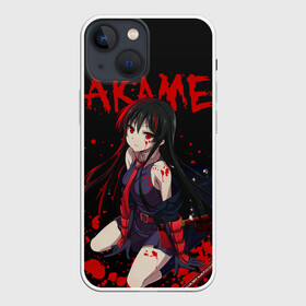 Чехол для iPhone 13 mini с принтом Убийца Акаме на черно красно фоне в Новосибирске,  |  | akame | akame ga kill | anime | ga | japan | kill | акаме | акамэ | анимация | аниме | мультсериал | мультфильм | сериал | япония